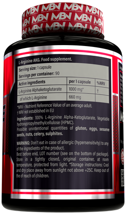 MBN L-Arginine AKG – 90 Capsules