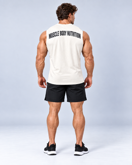MBN Workout T-Shirt White back on athletic model
