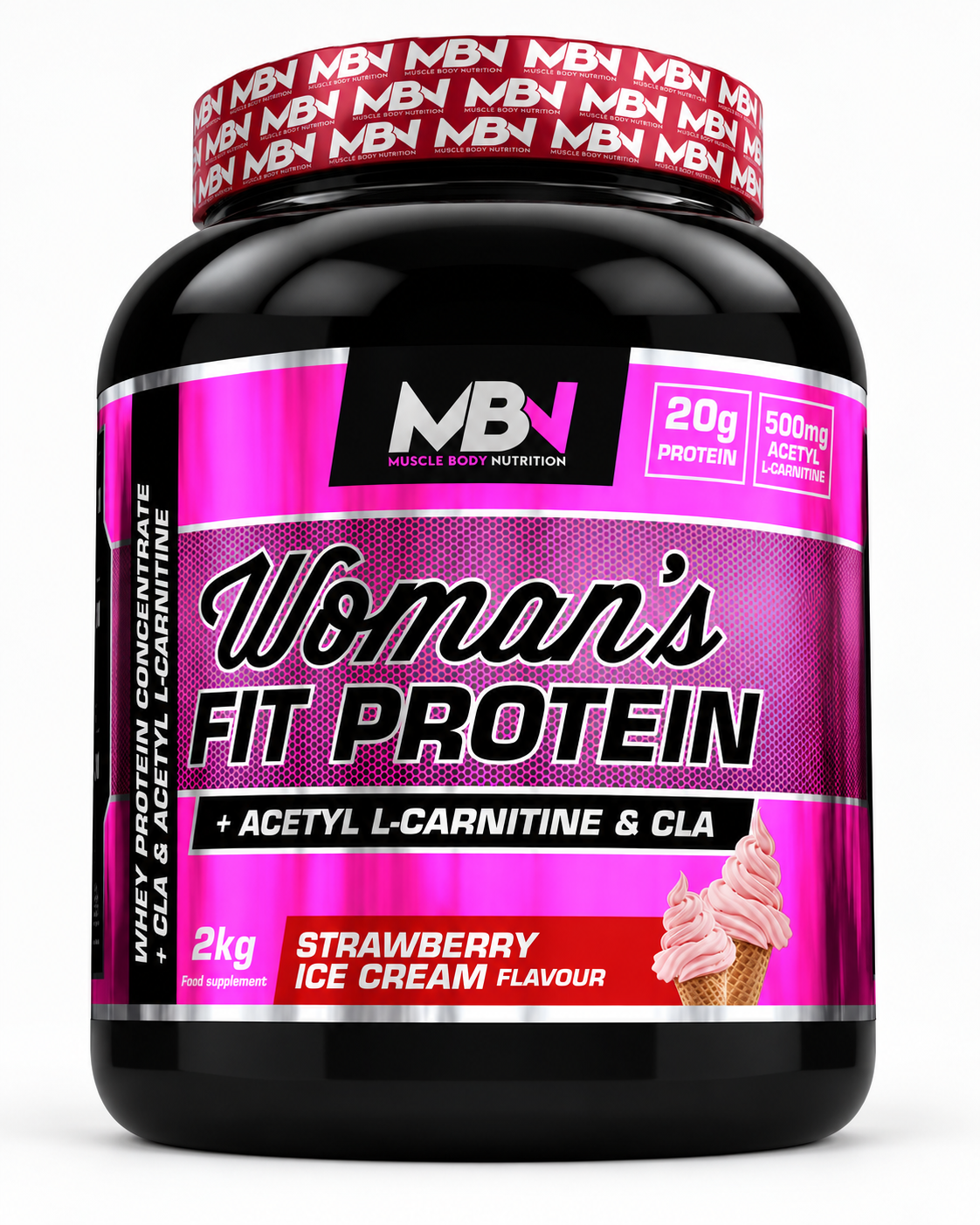 MBN Woman's Fit Protein Strawberry Ice Cream 2kg