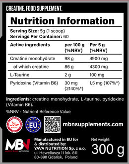 MBN Creatine Powder – 300 g